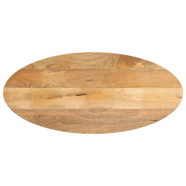 Tampo de mesa oval em madeira de mangueira maciça 100x40x2,5 cm D