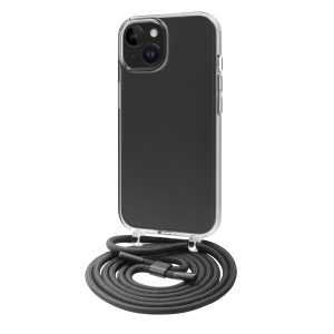 Funda muvit recycletek para apple iphone 15 plus transparente + colgante negro D