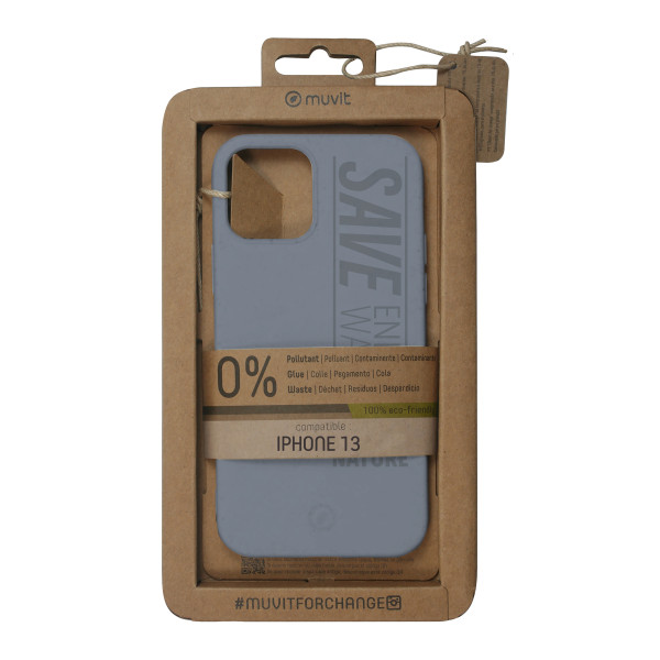 Funda muvit bambootek para apple iphone 13 gris D