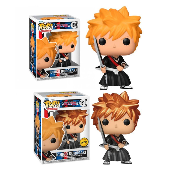 Funko pop animacion bleach ichigo con opcion chase metalica 75508 D