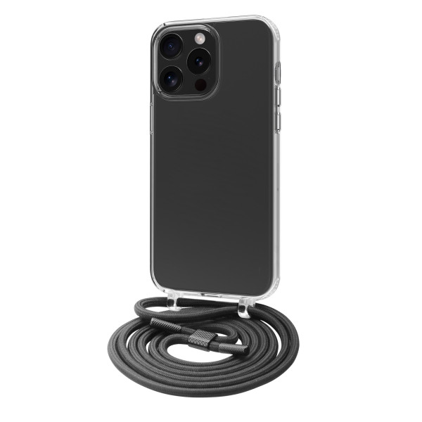 Funda muvit recycletek para apple iphone 15 pro max transparente + colgante negro D