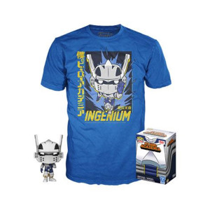 Pop & tee minha academia de herói tenya iida ingenium (jogo completo mech) funko + tamanho t-shirt l D