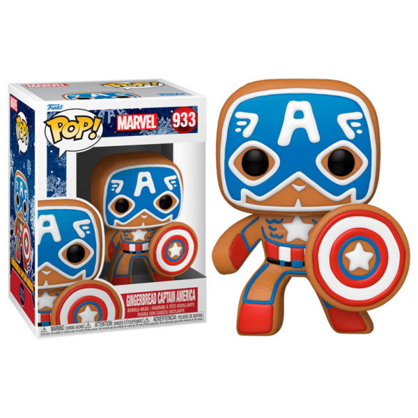 Funko pop marvel navidad galleta jengibre capitan america 50657 D