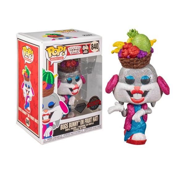 Funko pop looney sintoniza coelhinho de insetos com efeito de brilho de chapéu de fruto exclusivo diamante especial Edition 5173 D