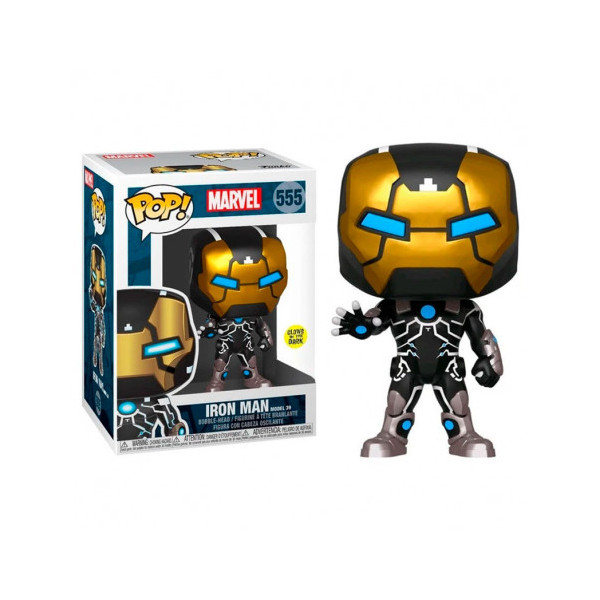 Funko pop marvel 80th iron man modelo 39 brillo en la oscuridad 43965 D