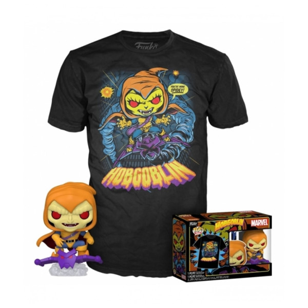 Funko pop marvel spiderman hobgoblin + camiseta exclusiva talla xl D