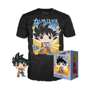 Pop & tee dragão bola z goku kamehameha funko + T-shirt tamanho l ut - 56667l D