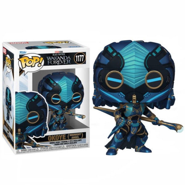 Funko pop maravilha preto panther wakanda para sempre okoye meia-noite anjo 66719 D