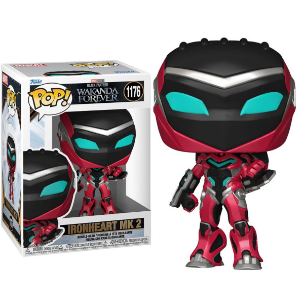 Funko pop maravilha preto panther wakanda para sempre ironheart mk 2 66717 D