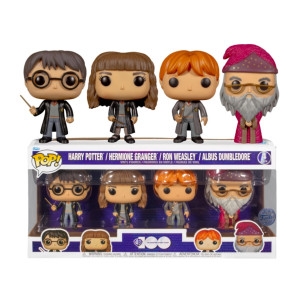 Funko pop harry potter pack 4 figuras harry hermione dumbledore ron D