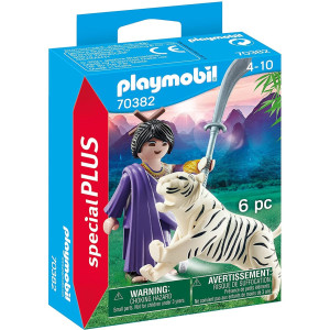 Playmobil luchadora asiatica con tigre D