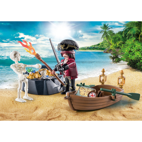 Playmobil starter pack pirata com remos barco D