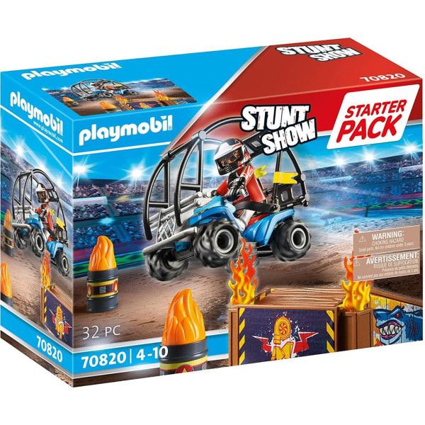 Playmobil starter pack stuntshow quad com rampa de fogo D