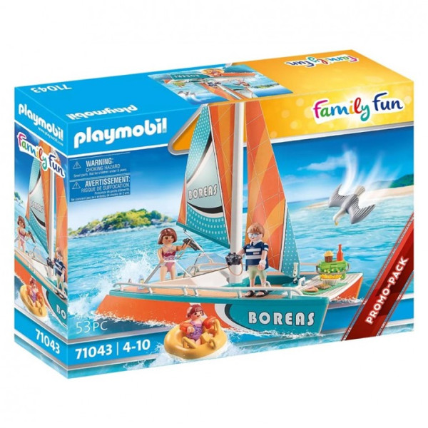 Playmobil família diversão catamarã D