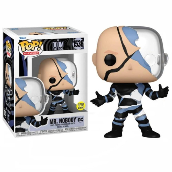 Funko pop dc comics doom patrulha mr ninguém brilhar no escuro 75891 D