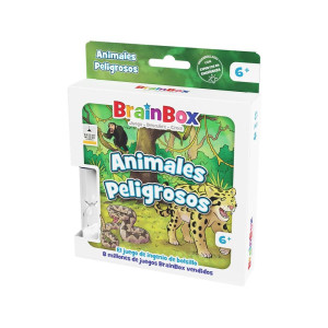 Jogo de tabuleiro de bolso Brainbox animais perigosos idade recomendada 6 anos D