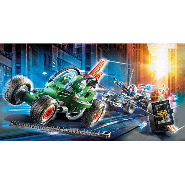 Playmobil cidade kart polícia perseguição cofre D