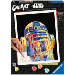 Kit para pintar con números ravensburger creart serie trend c polygon star wars: r2d2 D