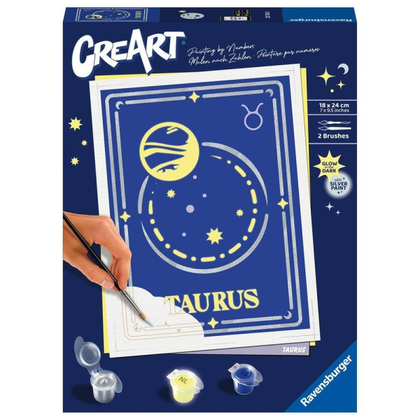 Kit para pintar com números Ravensburger Creat série tendência d zodíaco: Touro D