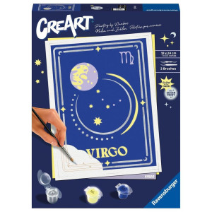 Kit para pintura com números Ravensburger criar série tendência d zodiac: virgo D