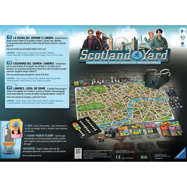 Ravensburger scotland yard atualiza jogo de tabuleiro 40º D