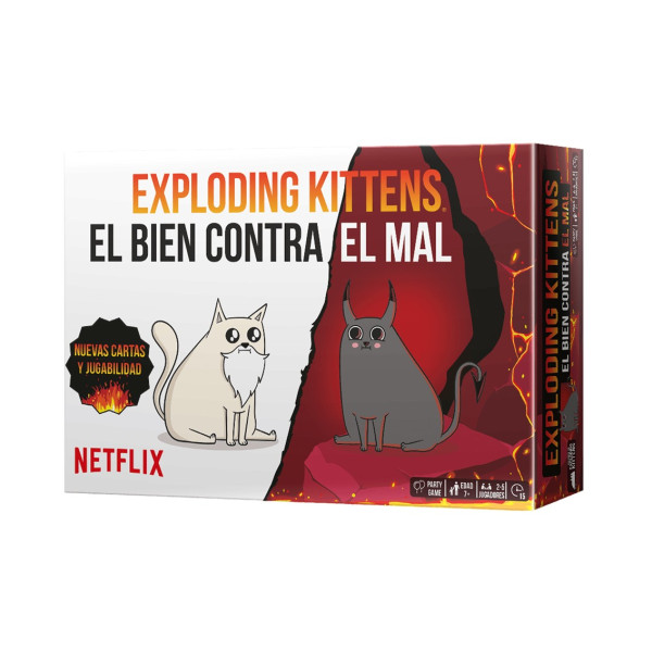 Juego de mesa exploding kittens el bien contra el mal edad recomendada 7 años D