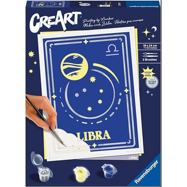 Kit para pintar con números ravensburger creart serie trend d zodiac: libra D