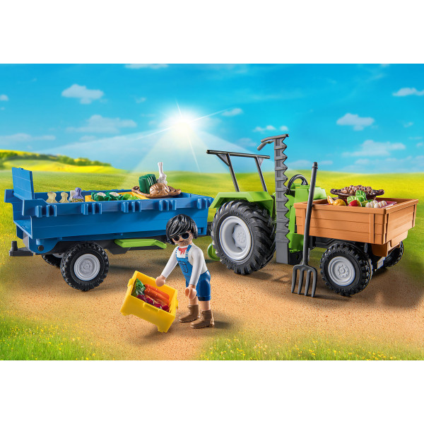 Playmobil tractor con remolque D