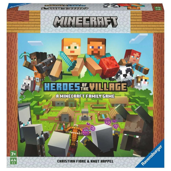 Juego de mesa ravensburger minecraft heroes of the village +7 D