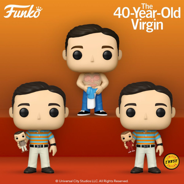 Caja sorpresa funko cine virgen a los 40 andy en sus tres variantes D