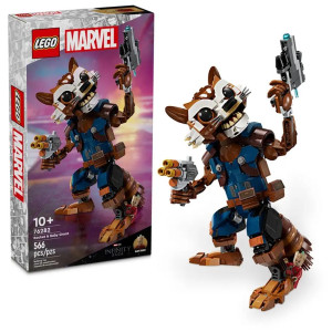 Lego Marvel Rocket e Baby Groot D