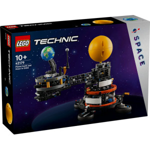 Lego technic planeta tierra y luna en órbita D