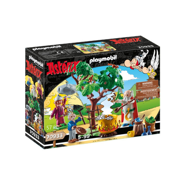 Playmobil asterix: panoramix com o caldeirão da poção mágica D