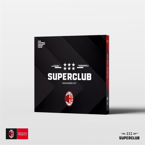 Jogo de tabuleiro superclub ac milan manager kit inglês D