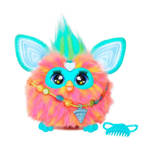 Brinquedo interativo tembro furby coral laranja D