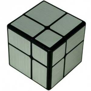 Espelho Qiyi 2x2 cubo de rubik prateado D