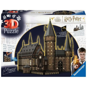 Puzzle 3d ravensburger harry potter castillo de hogwarts -  el gran salon -  night edition D