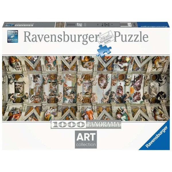 Puzzle panorama ravensburger michelangelo: bóveda de la capilla sixtina 1000 piezas D