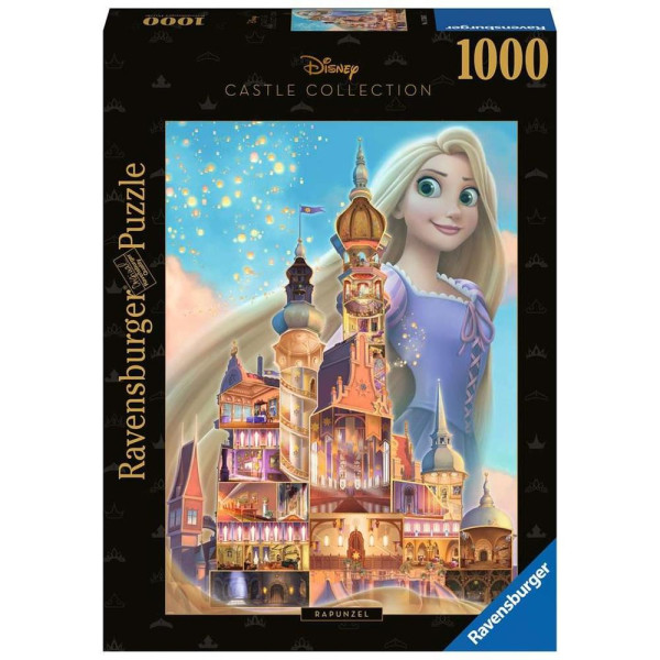 Quebra-cabeça ravensburger disney castelos - rapunzel 1000 peças D