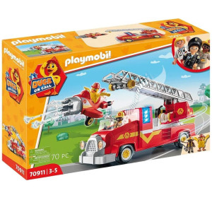 Pato Playmobil de plantão, caminhão de bombeiros D