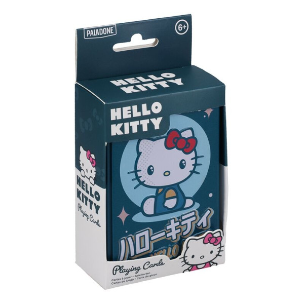 Baraja de cartas en caja metalica paladone hello kitty D