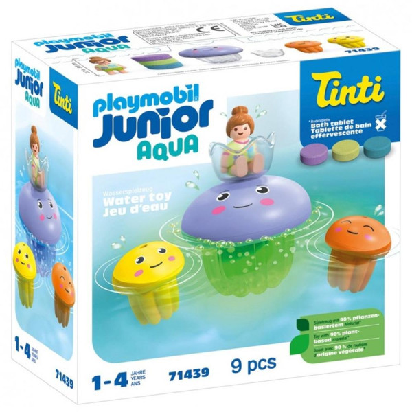 Playmobil júnior tinti: família de peixes de gelatina coloridos D