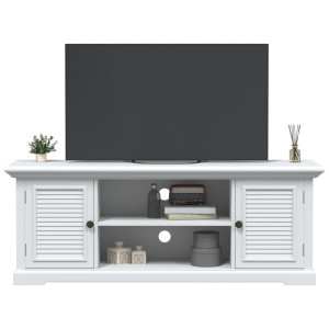 Mueble para TV madera de ingeniería blanco 110x30x41 cm D