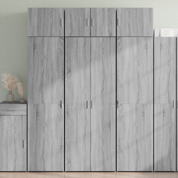 Aparador alto madera de ingeniería gris Sonoma 70x42.5x185 cm D