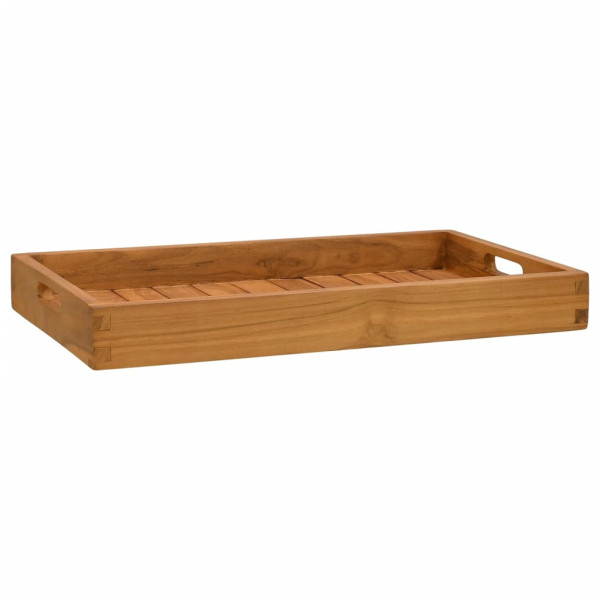 Bandeja de madera de teca maciza 60x35 cm D