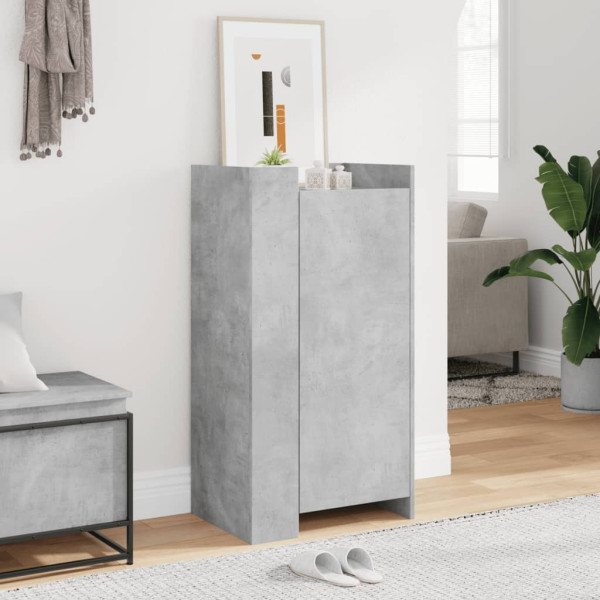 Mueble zapatero madera ingeniería gris hormigón 52x37.5x100 cm D