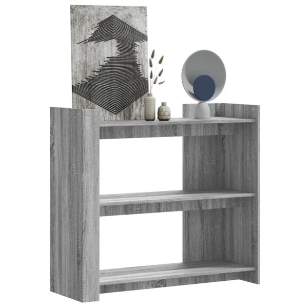 Mesa consola de madera de ingeniería gris Sonoma 100x35x90 cm D