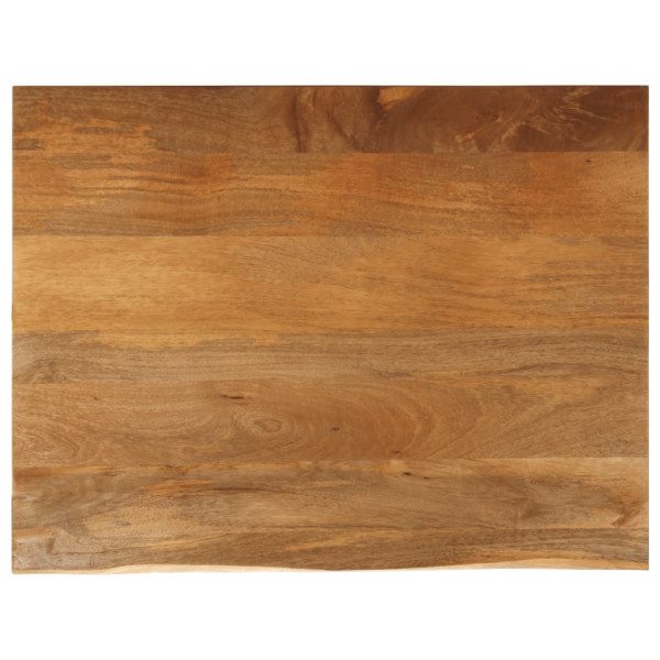 Tablero de mesa borde natural madera maciza mango 100x80x3.8 cm D