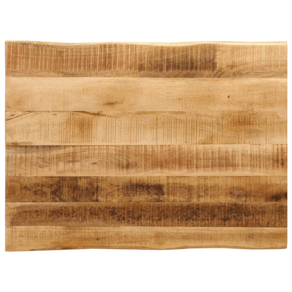 Tablero de mesa borde natural madera maciza mango 80x60x3.8 cm D