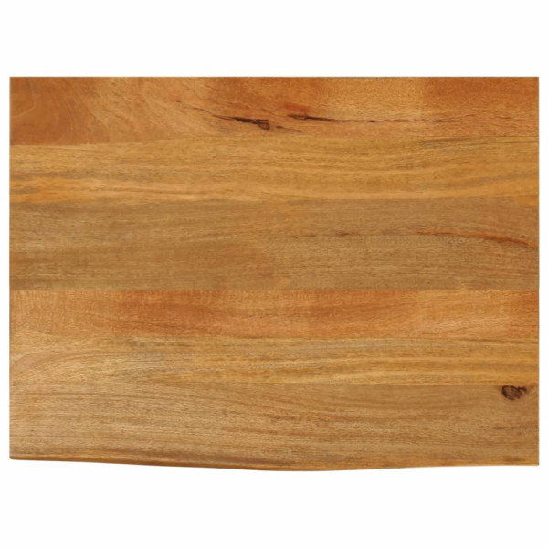 Tablero de mesa borde natural madera maciza mango 70x60x3.8 cm D